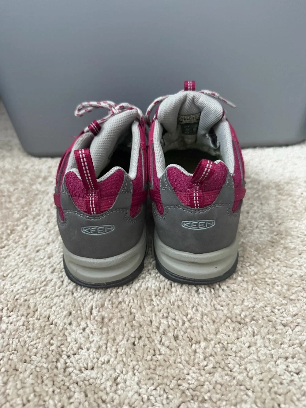 KEEN Saltzman KEEN.DRY Waterproof Hiking Shoes Beet Red Gray Women’s Size 7